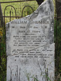 William Shumack headstone