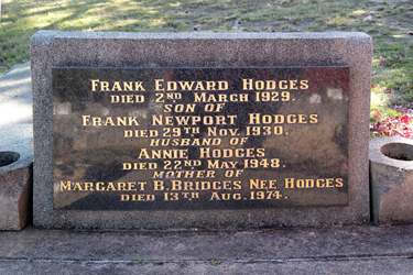 Hodges headstone